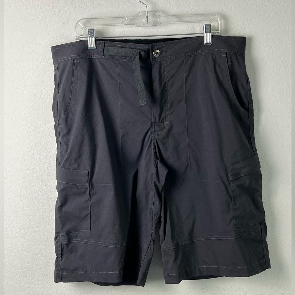 Prana Gray Cargo Hiking Walking Travel Outdoor Beach Nylon Spandex Shorts